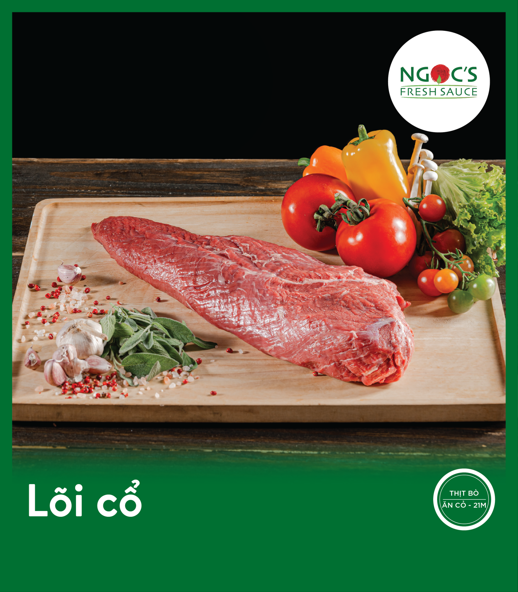 Lõi cổ (CHUCK TENDER) 100g - VINABEEF PERCI - Bò ăn cỏ 21 tháng